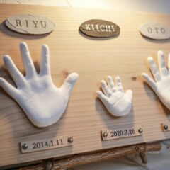 3姉弟オーダーメイド作品／手形足形アート