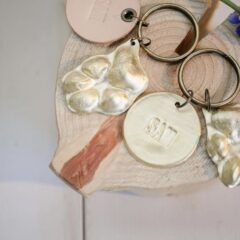 製作事例〜ポメラニアンの肉球キーホルダー