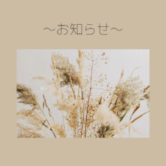 〜価格見直しのお知らせ〜