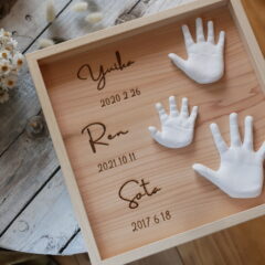 きょうだい３人の手形アートのご紹介＊