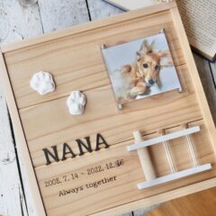 お骨入れ付き足形アート　【ナチュラル】