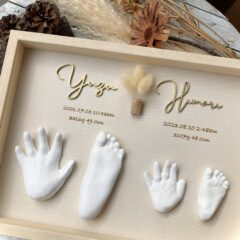 立体手形足形アート 〖 Rhodanthe ~ローダンセ~ 〗アレンジ  姉妹手形足形仕様